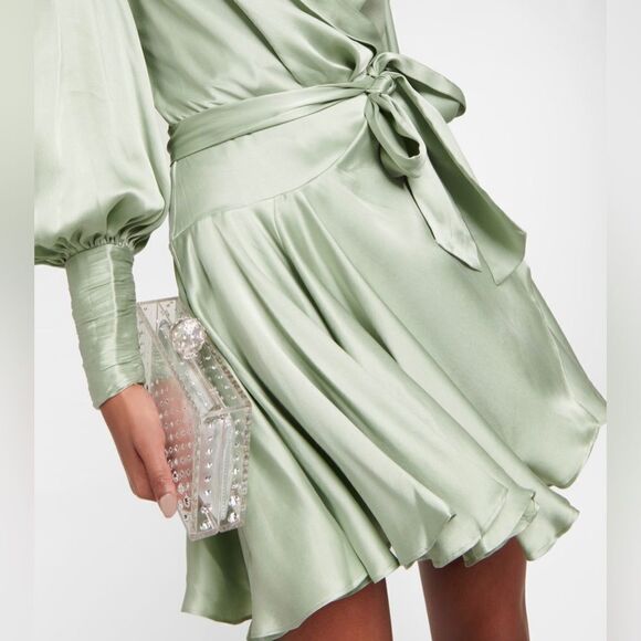 Zimmermann Silk Wrap V-Neck Minidress size 3/US size 10 - Picture 3 of 12